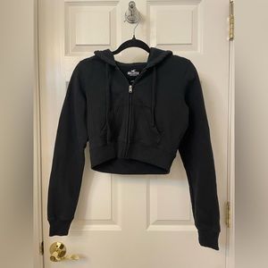 Hollister Slim Cropped Full Zip Hoodie